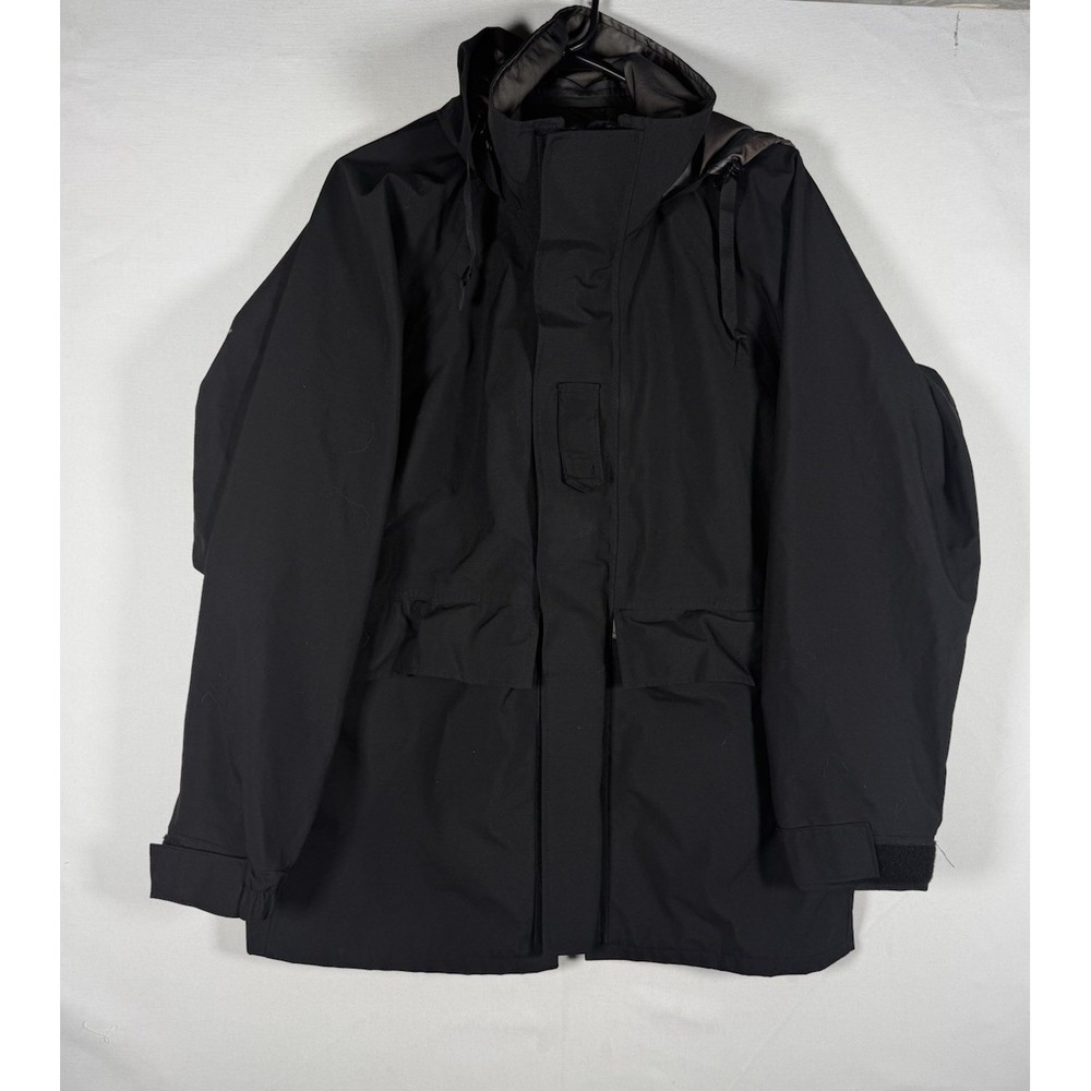 US Navy Cold Weather Parka Mens Medium Short Black Gore Tex Military Jacket M&M